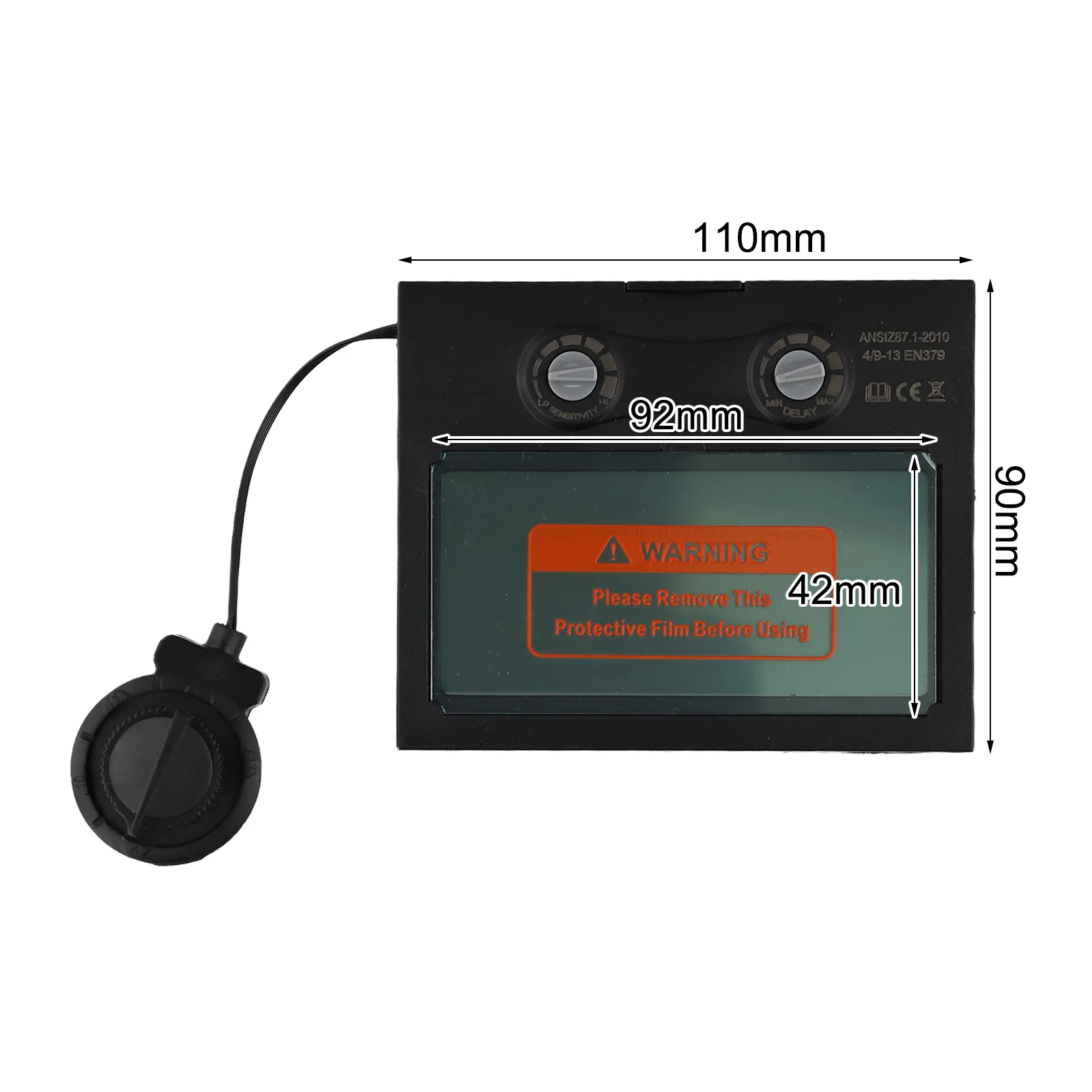 Auto Dimming Welding Helmet Lens with Solar Power and Automated Filter for Use in Hand Welded and Sand Optical Polishing