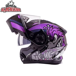 Motorcycle Helmet Racing HelmetDual Visor Modular Flip Up Full Face Helmet For Adult Men And Women DOT ECE Approved Four Season