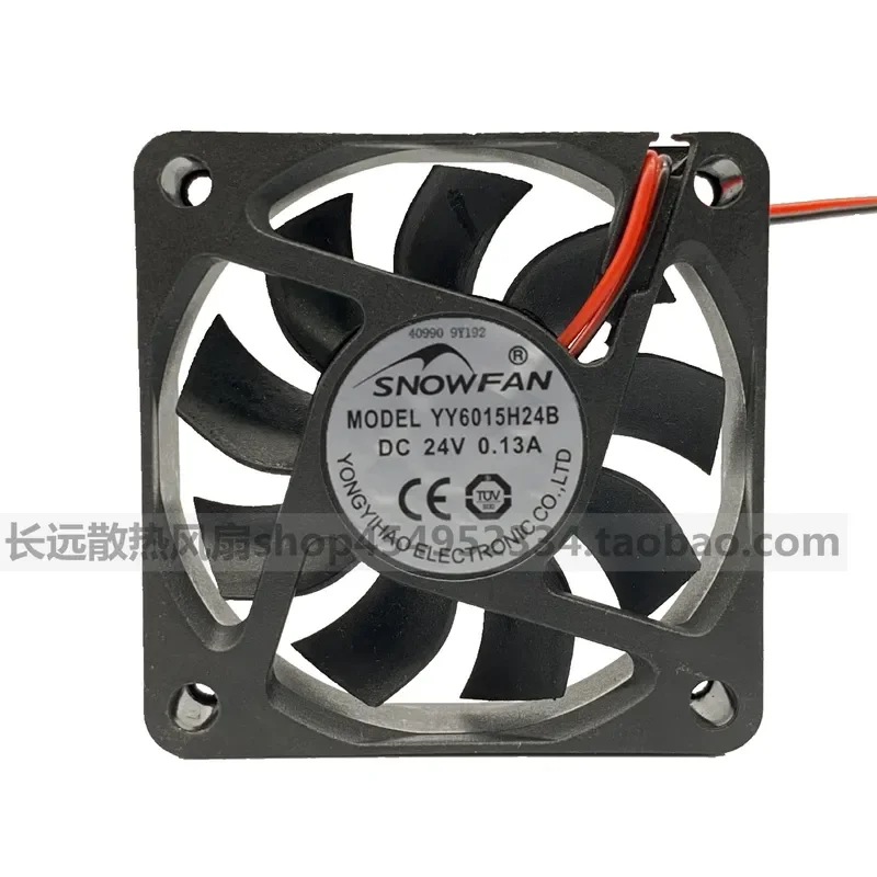 for SNOWFAN 6015 DC 24V Double Ball Bearing 3 Wire RD Signal Inverter Cooling Fan YY6015H24B