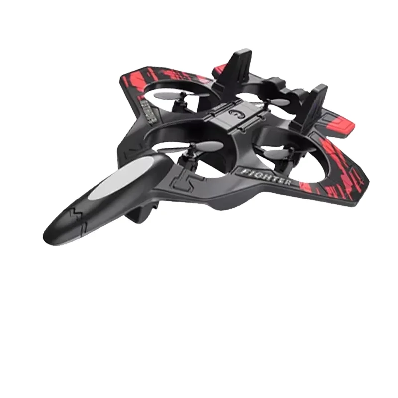 HTMCK Foam Airplane Glider 2.4G Remote Control Stunt Aircraft with LED Lights EPP Fighter Plane Toy for Kids Gifts image 2