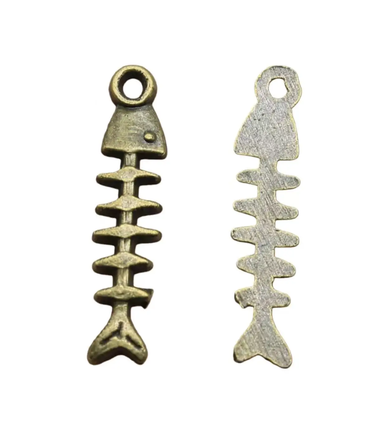 

40pcs 23*5mm handmade accessories fish bone design pendants for DIY findings Zinc alloy metal HWJ0129