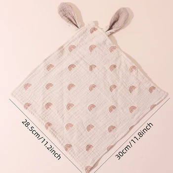 Couette en coton Mulsin pour nouveau-né, freins d'oreille de lapin, double Guaze, serviette pour tout-petits, bavoirs, rot, Everths betant 2