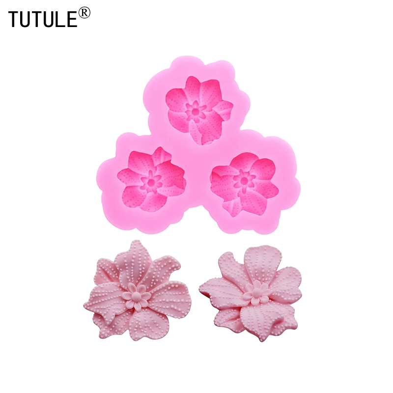 407 #   Polka Dot Blumenmuster Silikonform für Handyhüllen, Harzschmuck, Tropfformen, handgemachte Schokoladen- und Fondant-Kuchenbackformen