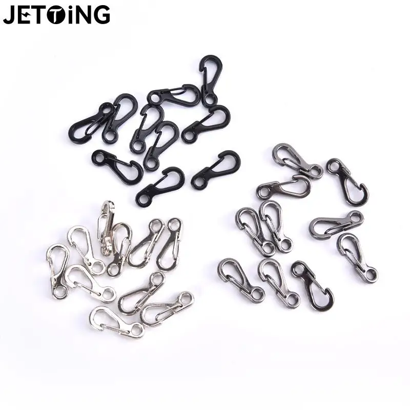 10Pcs 미니 봄 배낭 Clasps 등산 Carabiners EDC 키 체인 캠핑 병 후크 Paracord 전술 생존 기어