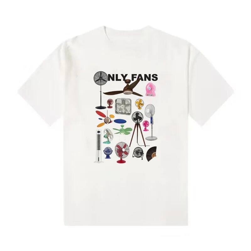 المشجعين فقط-المرأة س الرقبة قمم الرسم ، الإناث تي شيرت ، المتناثرو ، قصيرة الأكمام ، فضفاضة ، عارضة ، خمر ، الصيف ، جديد #5