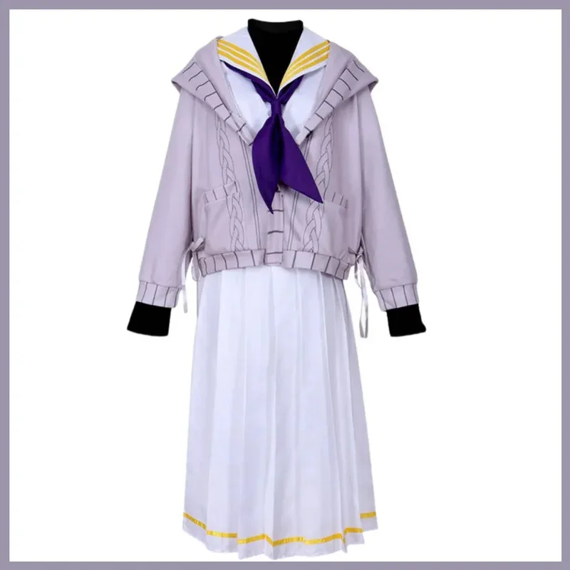 

COSda@Anime Game Blue Archive Kozeki Ui Cosplay Costume Hooded Coat Jk School Uniform Shirt Long Skirt Wig Woman Cute Campus Sui