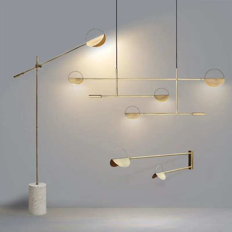 bolia deixa lustre retro preto e dourado luz designer lampada de luxo sala de estar decoracao minimalista luz em casa 01