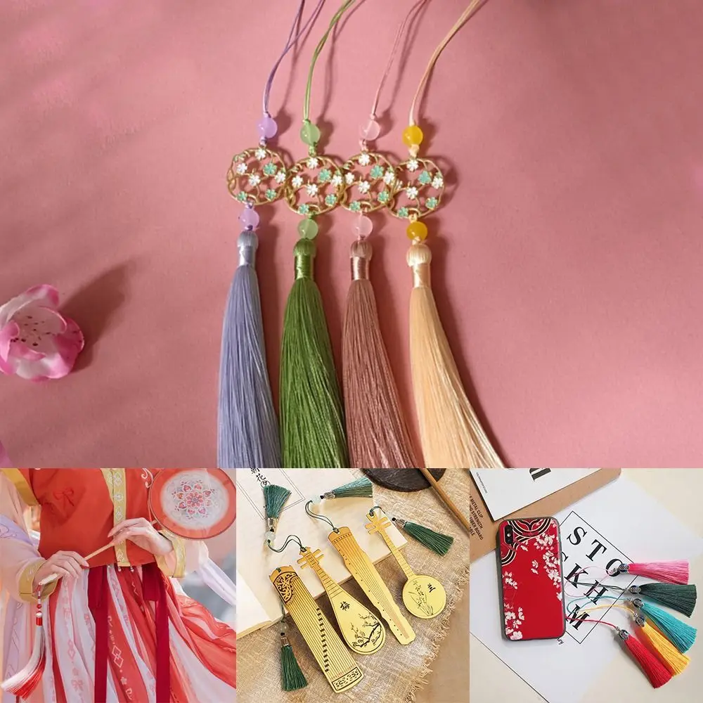 Fashion Lucky Bookmark Tassels Lanyard Blessing Tassel Car Keyring DIY Crafts Phone Pendant Chain Earrings