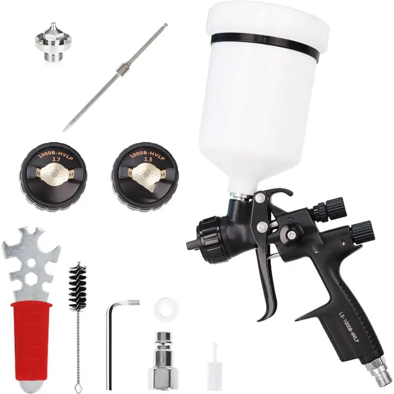 【FAMILY GATHERING】Camouflage Basecoat Gun HVLP Paint Gun Mix Tank - Ideal For Car Varnish Furniture