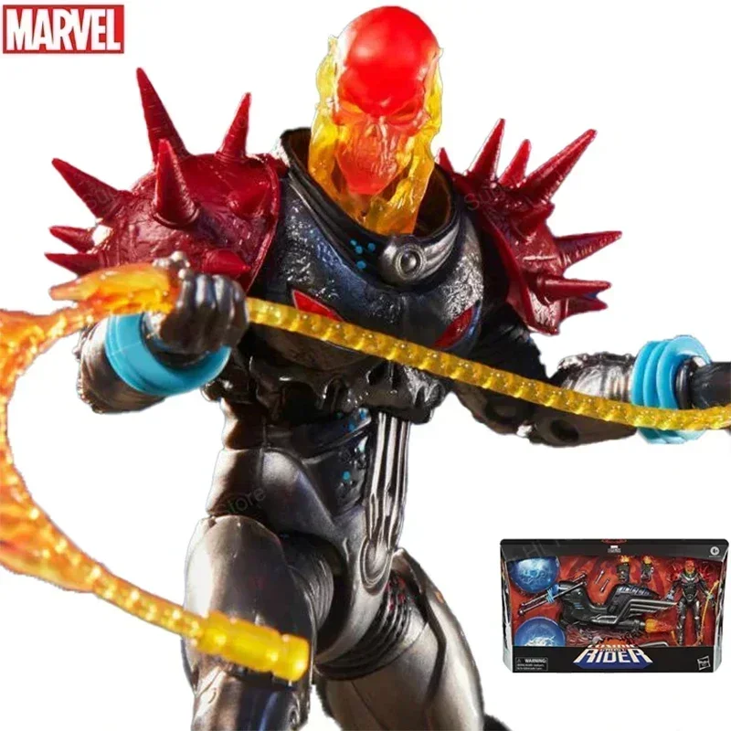 

6" Marvel Legends Ghost Rider Action Figures Fire Whip With Motorbike From Vehicle Set Riders Series Toy Collect Model Gifts