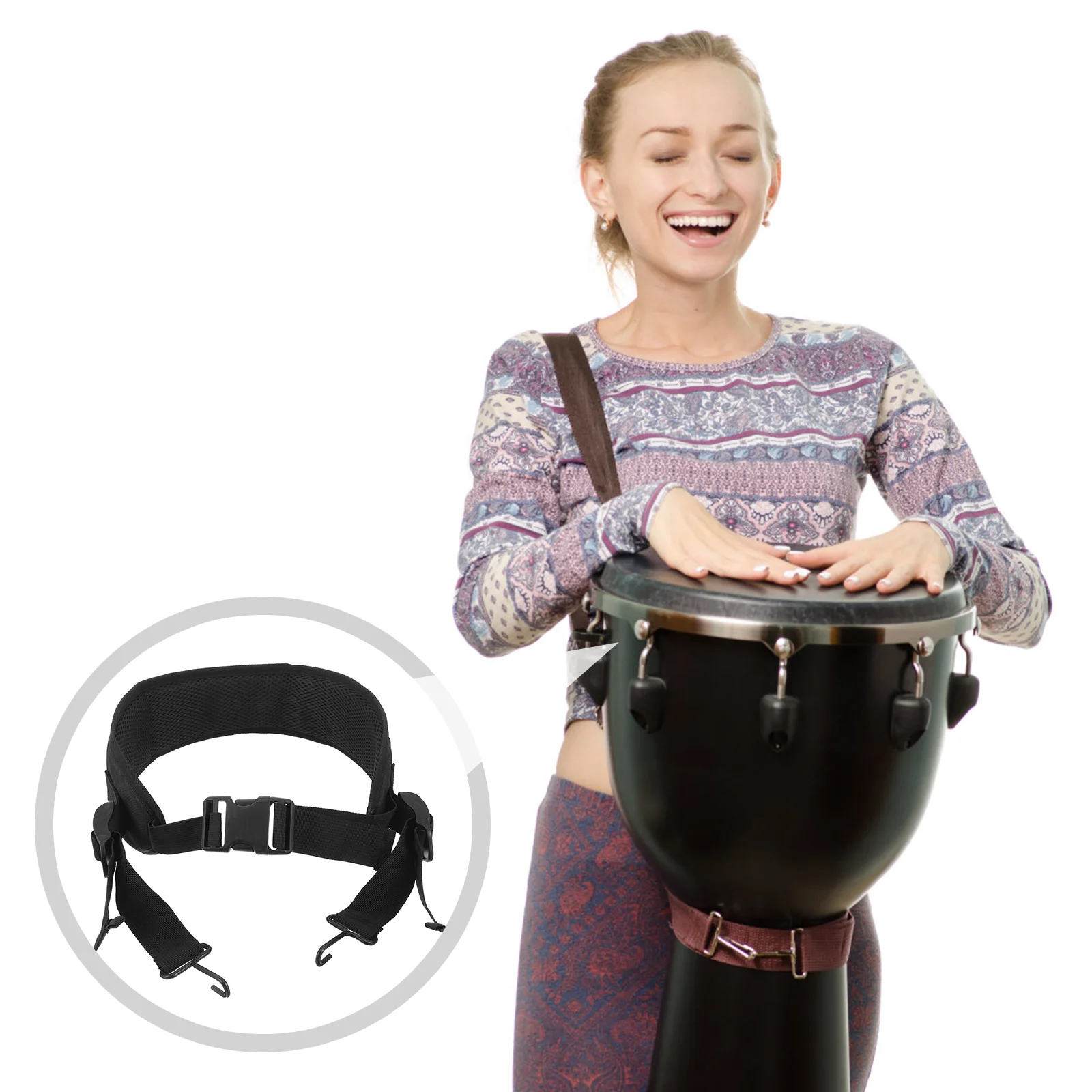 Drum Belt African Drum Belt Waist Snare Drum Adjustable Shoulder Strap Nonslip djembe drum strap Percussion Instrument Accessory