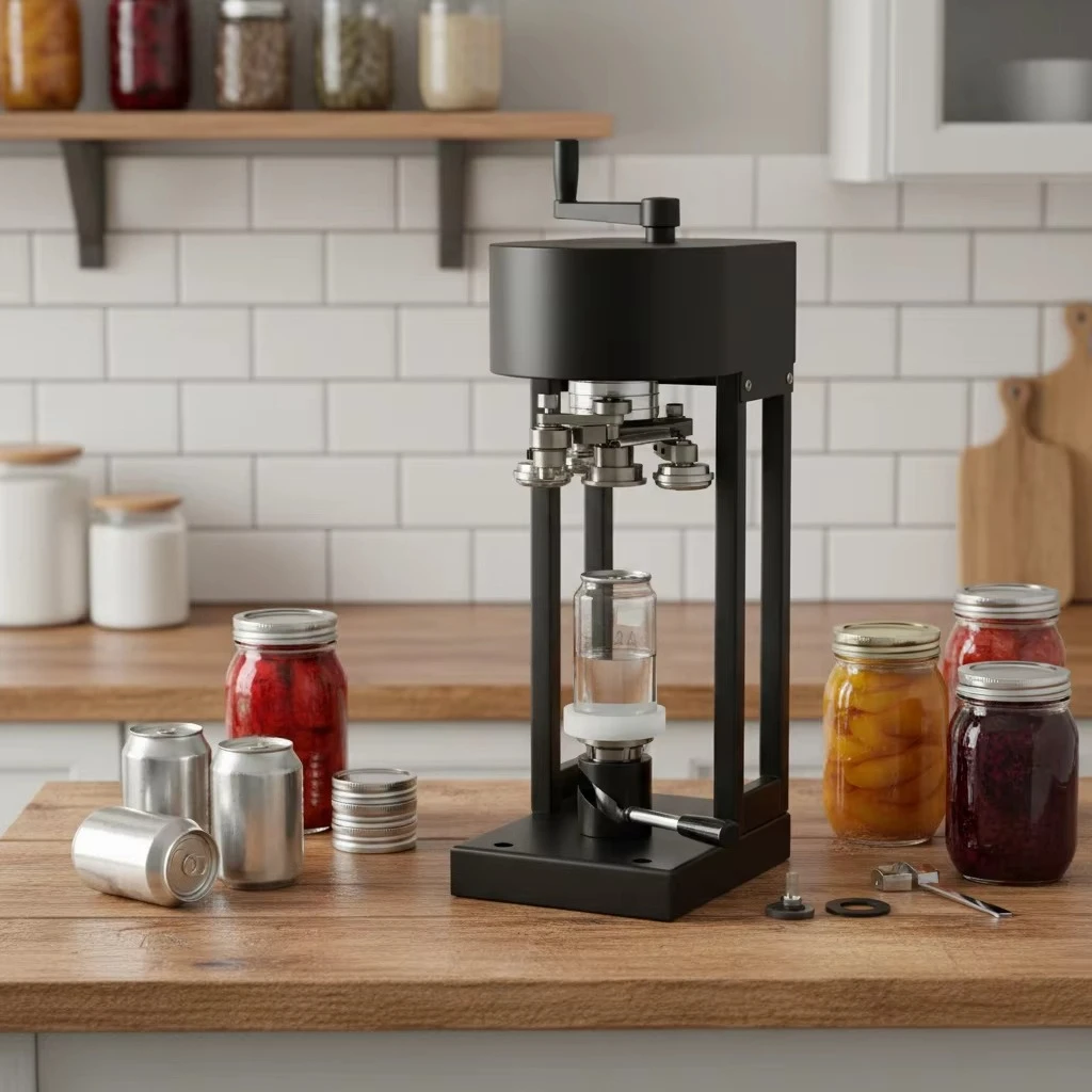 1pcs  Commercial Cans Seamer Canning Machine Beverage PET Jar Bottle Coffee Beer Bubble  Manual Rotary Can Sealing Machine