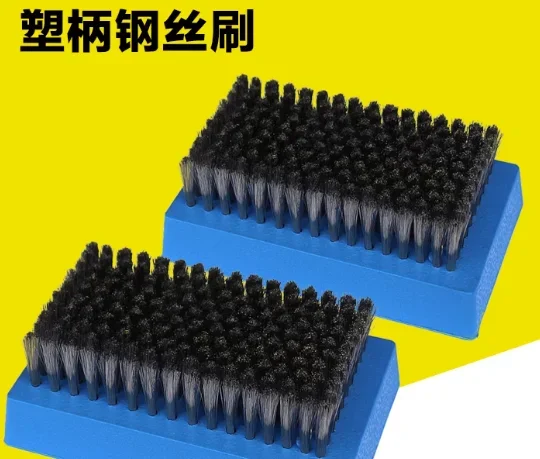 Brush plastic handle wire brush wallpaper printing anilox roller cleaning 0.076 wire diameter corrosion and moisture resistance