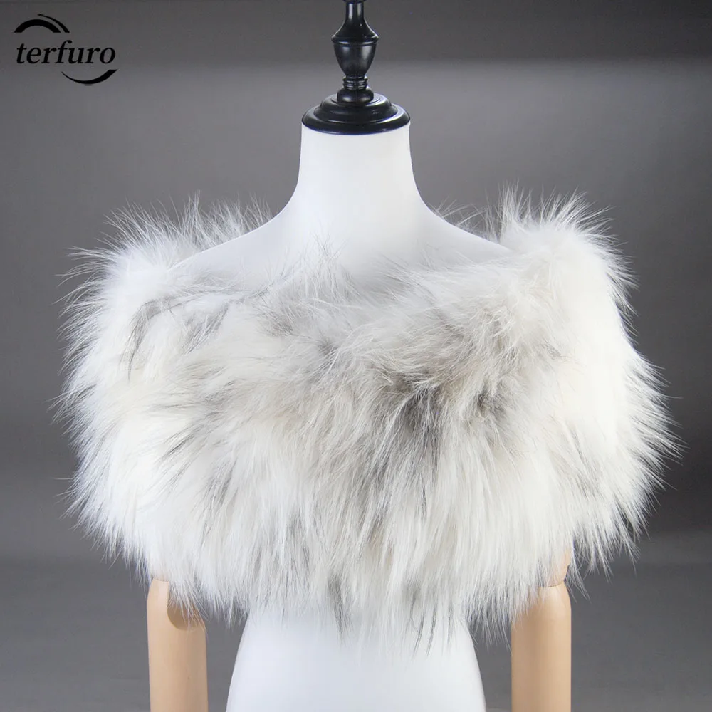 

Luxury Winter Natural Women Fox Fur Shawl shoulder covering Warming Scarves Elastic Elegant Shawls For Party Coat Fur Skirt Scar