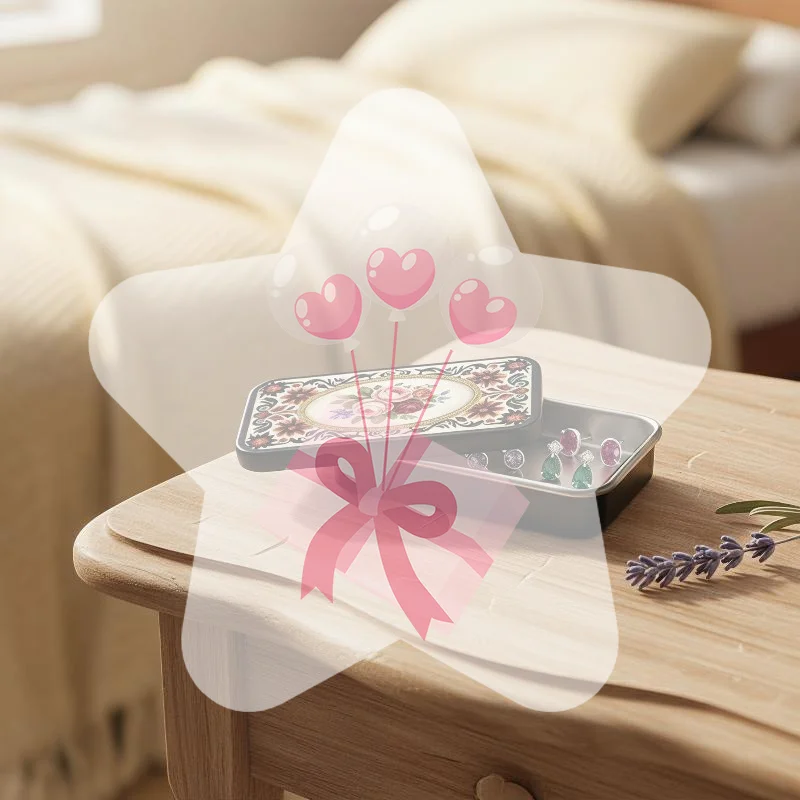 Charming Black Rose Heart Shaped Wood Box Retro Look Perfect for Decor