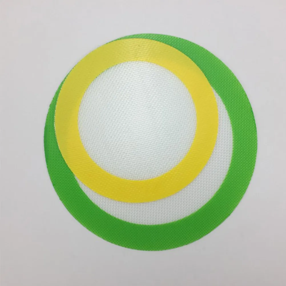1 Pc Silicone Baking Pad Round Heat Resistant Barbecue Pad Non-stick Baking Sheet Liner (20CM, Green)