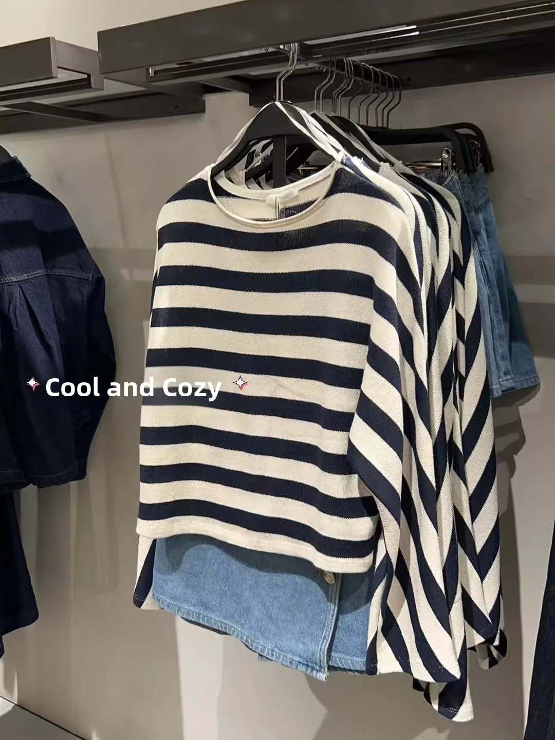 

Women's Loose Batwing Sve Knitted Top Striped Faion Lazy Sle New Arrival Cotton Blend Comfortable Fit Autumn 2025