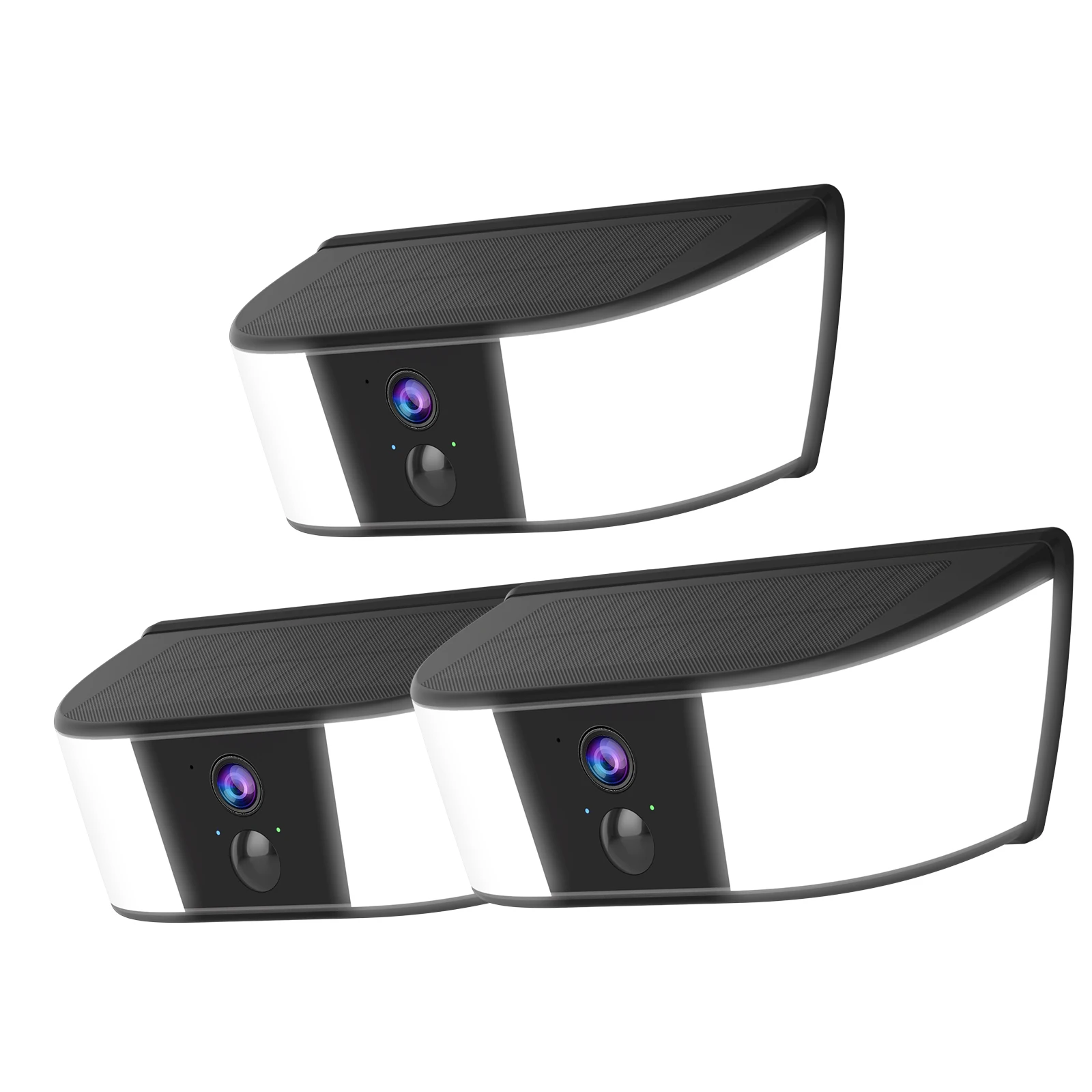 2K Solar Camera Wandlamp Buitenbewakingscamera 5200mAh Batterij Camera Kleur Nachtzicht Lokale alarm Humanoïde detectie