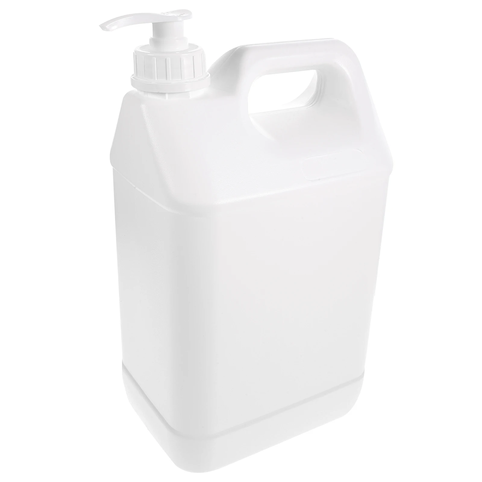 Dispenser di plastica bianca riutilizzabile riutilizzabile con pompa da 5 litri per contenitore di stoccaggio chimico per cosmetici, sapone da bagno lungo