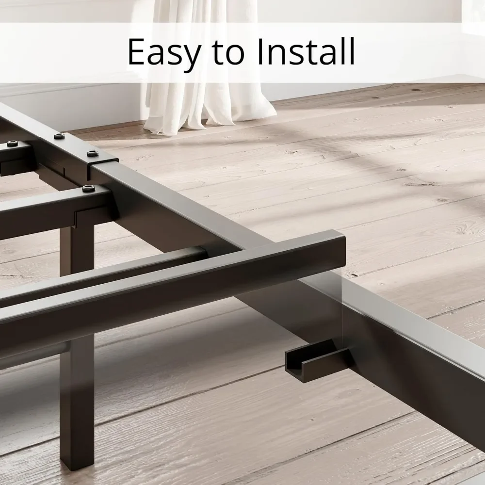 Full Size Bed Frame,Storage Headboard with Charging Station,Solid，Stable,Noise Free,No Box Spring Needed,Easy Assembly image 6