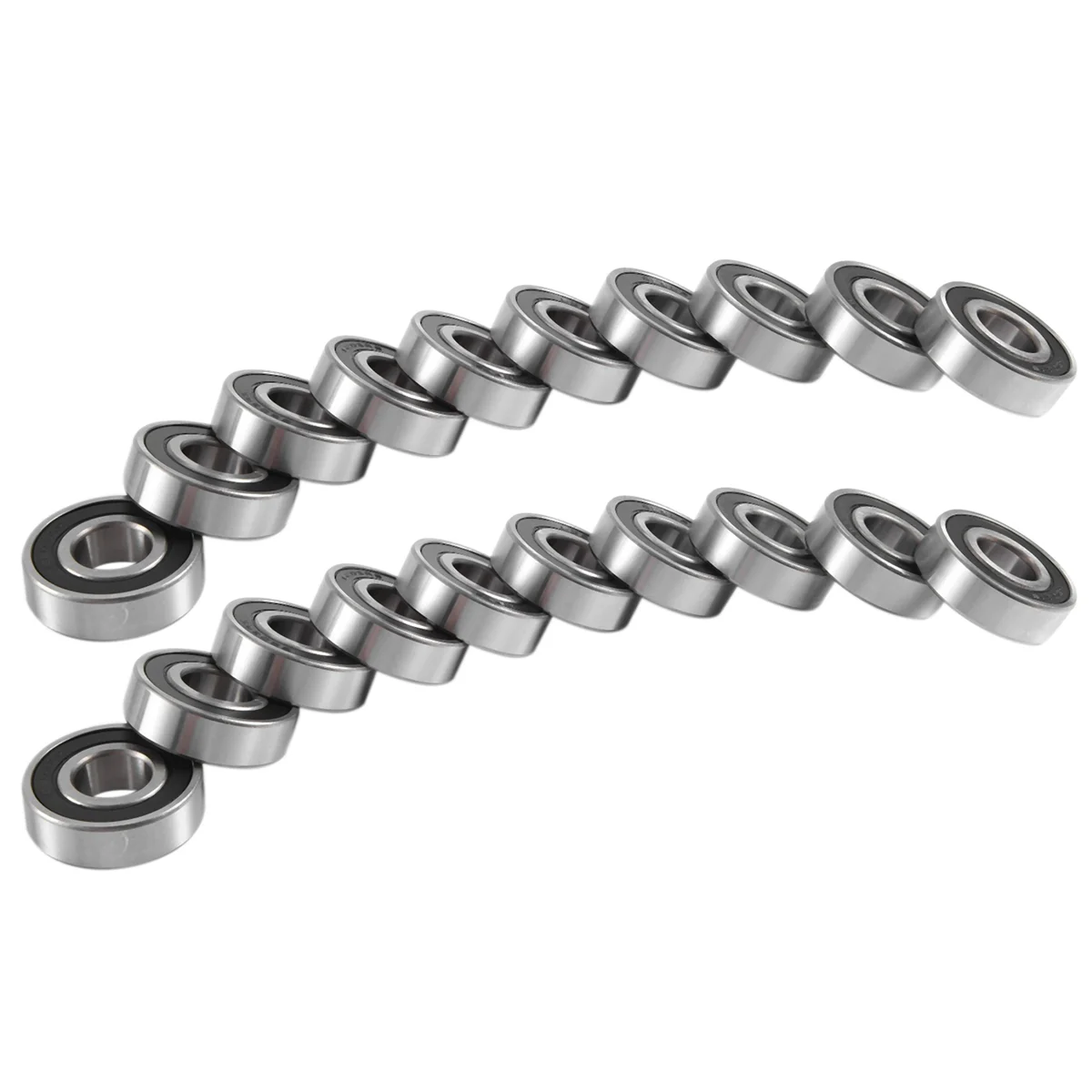 20PCS 6203-RS Ball Bearing - Bearing Steel and Double Rubber Sealed Miniature Deep Groove Ball Bearing(17X40X12mm)