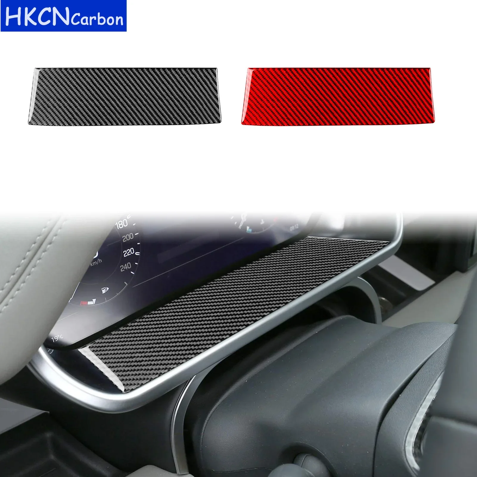 

For Land Rover Defender 2020—2023 Cars Accessories Real Carbon Fiber Dashboard Bottom Cover Trim Sticker Decorative Modification