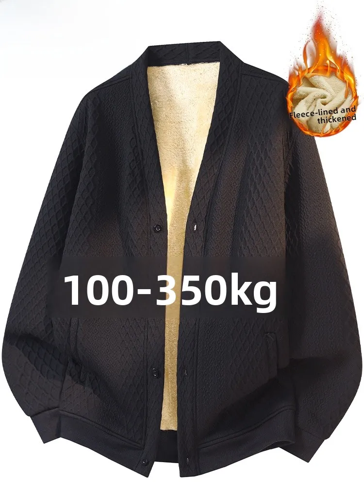 

MoChao вязаный кардиган большого размера, мужской осенне-зимний вязаный кардиган с цветочной текстурой, V-Ne, повседневный вязаный джерт