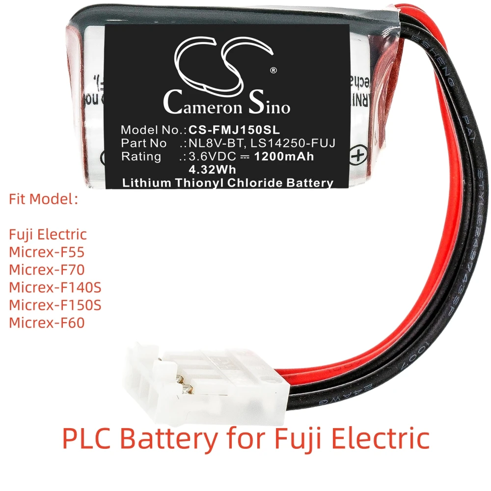 

Li-SOCl2 PLC Battery for Fuji Electric,3.6V,1200mAh,Micrex-F55 Micrex F70,NL8V-BT LS14250-FUJ