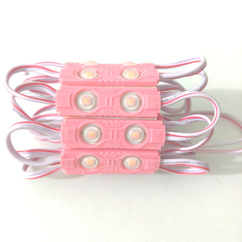

20pcs 2 LED Module Light 2835 Indoor Outdoor Injection Waterproof Sign Backlight DC12V Shop Advertising Letter Signboard Lamp