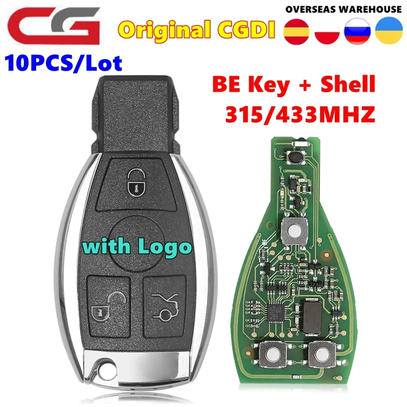 Original CGDI MB CG BE Key V1.2 Be Key Unterstützt Alle Mercedes-Modelle bis FBS3 315MHZ/433MHZ Erhalten Sie 1 Gratis-Token für CGDI MB