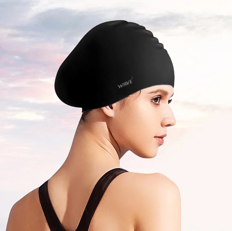 Gorros de natación de silicona impermeables para hombres y mujeres, alta elasticidad, Flexible, protege las orejas, cabello, gorro de piscina para adultos, niños, niñas