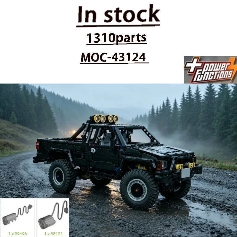 Building Block Model MOC-43124 Popular New Classic Black 4x4 Cargo Truck 1310 parts New Year Birthday Creative Toy Gift