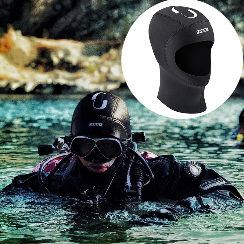 ZCCO 3mm Diving Hood Head Cover Neoprene Wetsuit Surfing Snorkeling Water Sports Winter Thermal Swimming Headgear For Men Women