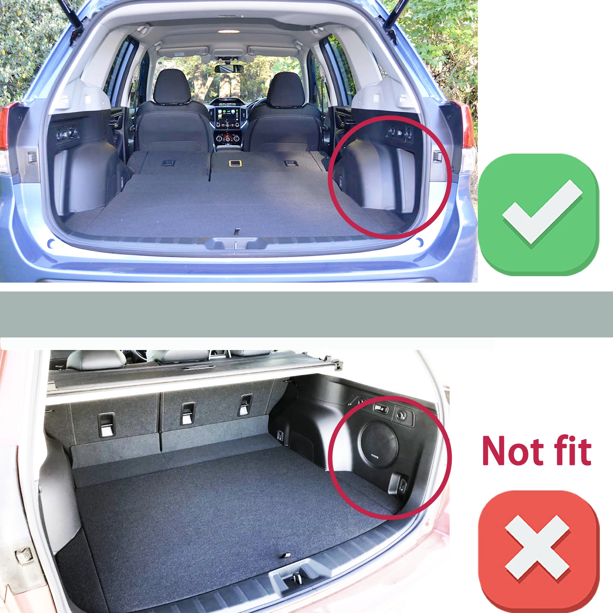 For Subaru Forester SK MK5 2019 2020 Car Rear Trunk Mat Cargo Liner Boot Floor Tray Carpet 3D EVA Car Protection Accessories