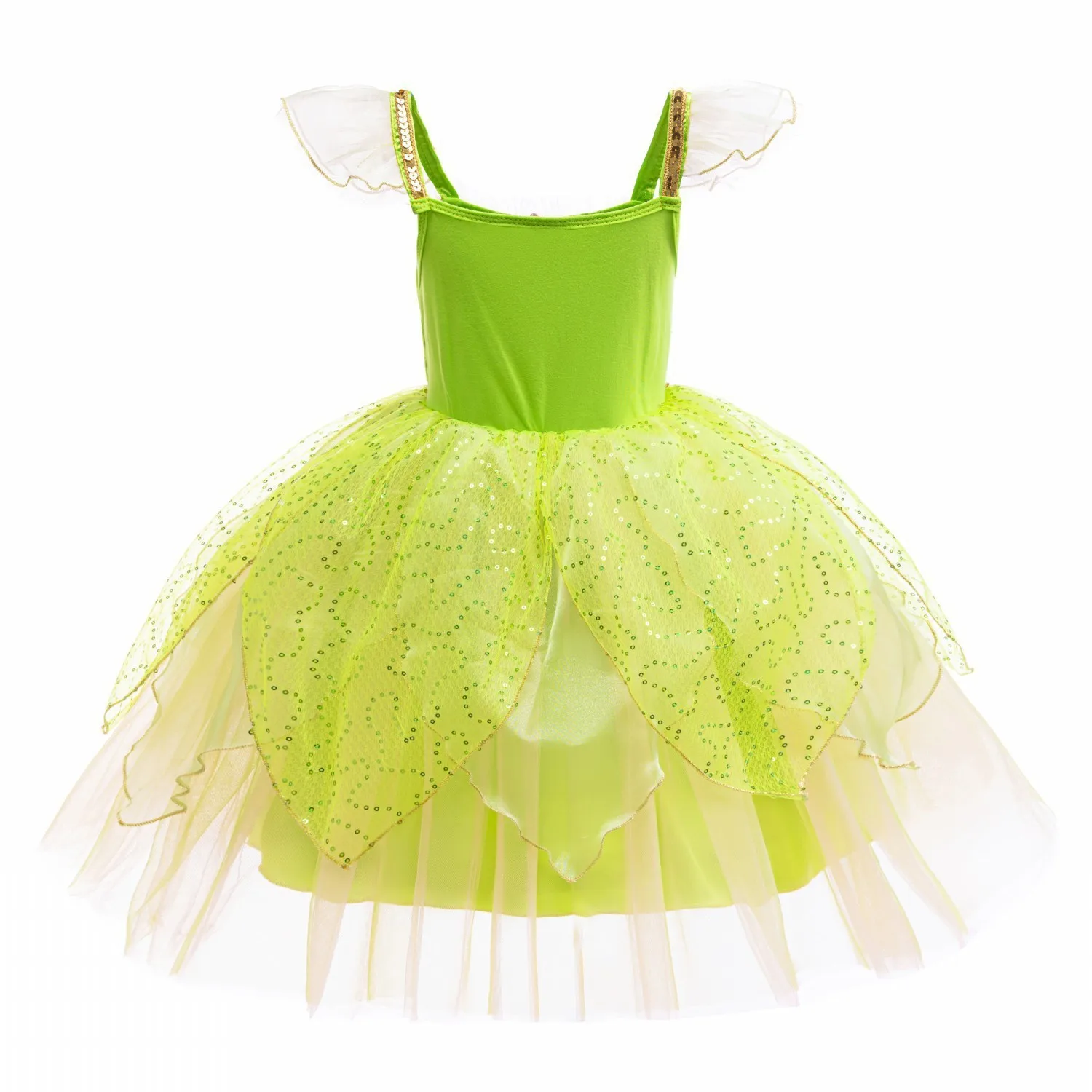 Mädchen Exquisites Prinzessinnen-Ballkleid, Schneewittchen-Kostüm für Kinder, Geburtstagsparty-Tutu-Kleid 2026, Halloween Grünes Elfen-Fee-Outfit – Detail 25