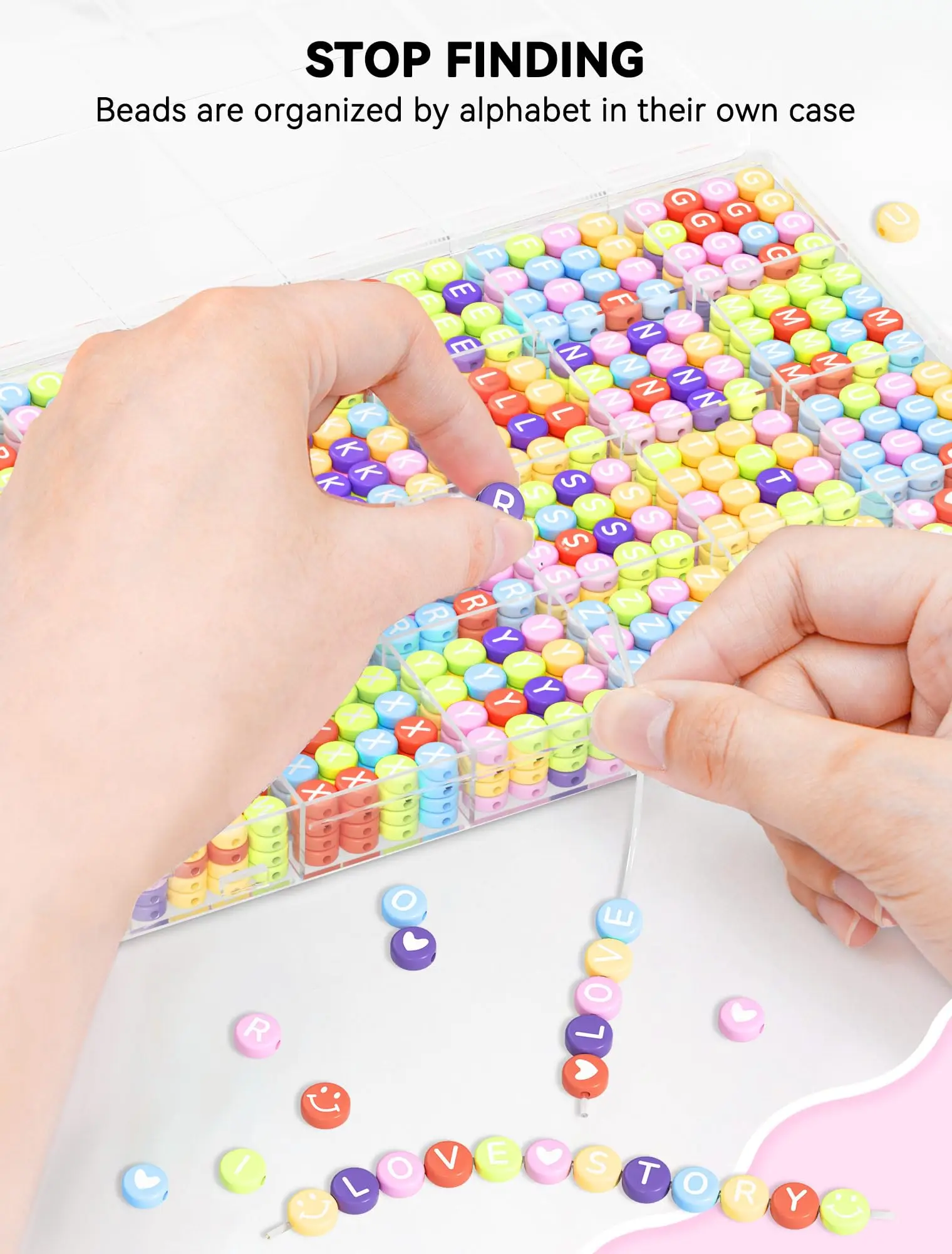 840 Letter-Shaped Beads, 28 Different Styles DIY Box Set Handmade Jewelry Set