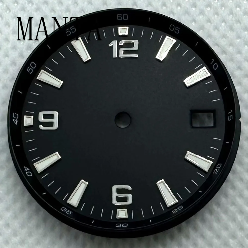 Стерильный циферблат MANTA диаметром 31 мм, механизм NH35, черный, синий, зеленый, белый, детали часов