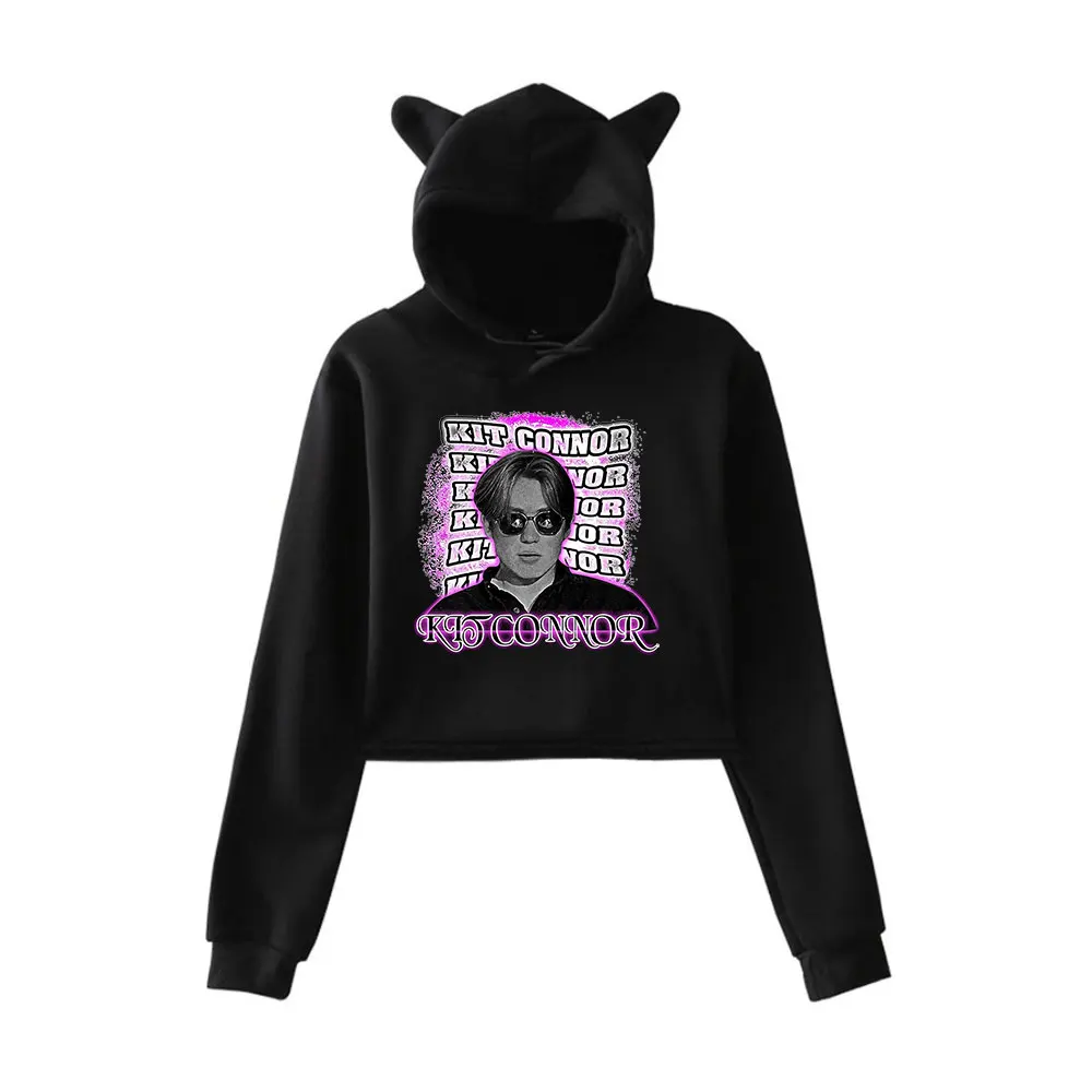 

Kit Connor Vintage 90s Streetwear logo Hoodie Merch Hoodies Sweatshirts for Girls Cat Ear Crop