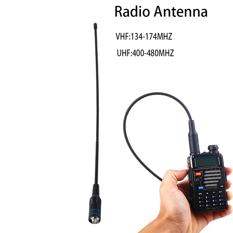 

NA-771 Двухдиапазонная радиоантенна VHF UHF Walkie Talkie антенна, совместимая с Baofeng Kenwood TYT QuanSheng