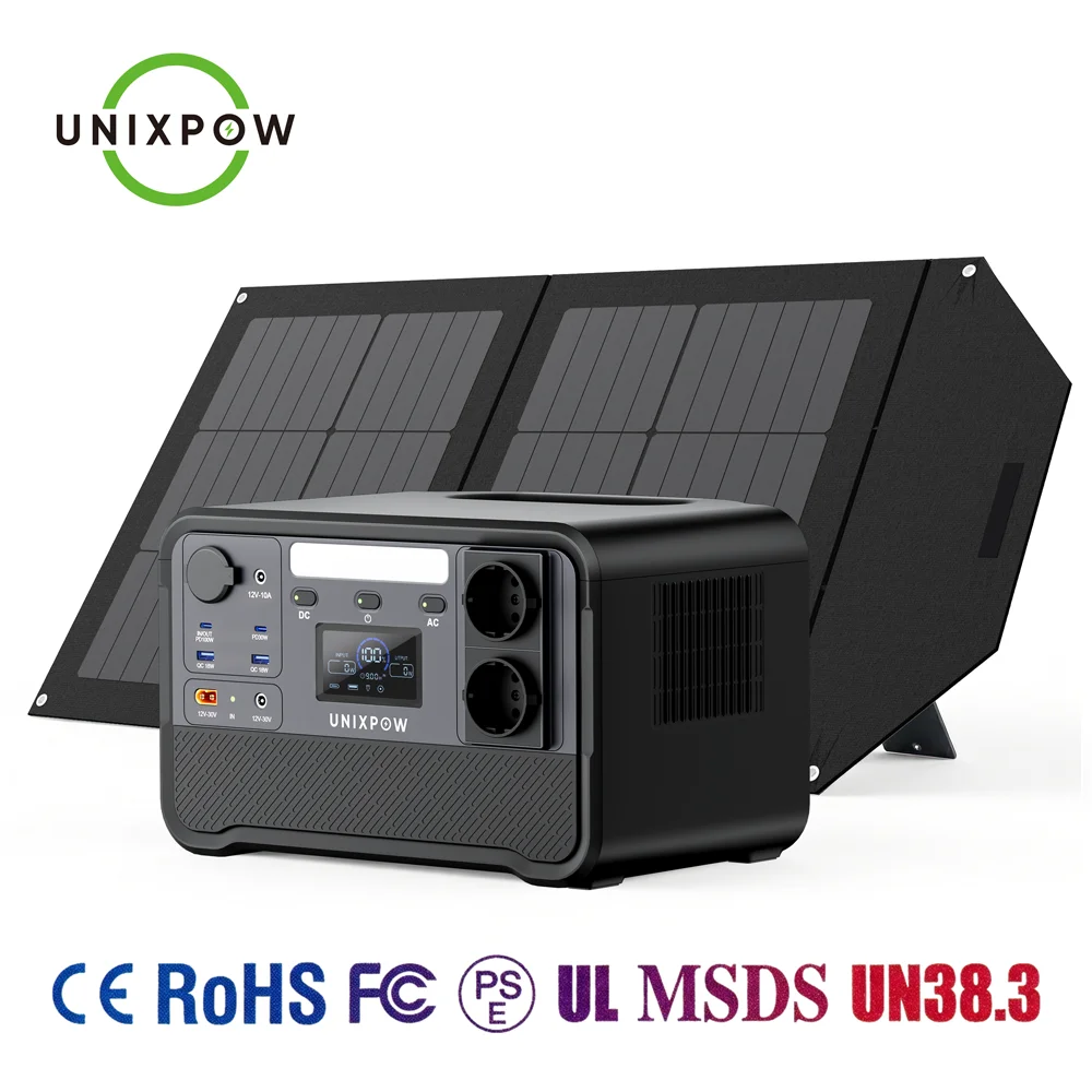 2026 Newest 1200W Portable Power Station Smart App 1KWh Solar Generator Bi-directional Fast Charge Power Bank for Off-Grid
