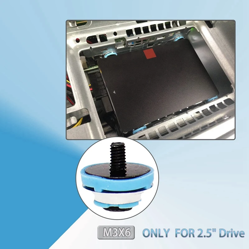 8Pcs Hard Drive Mounting Screws Isolation Grommet Mute Mounting Screws for HP 2.5 Inch HDD