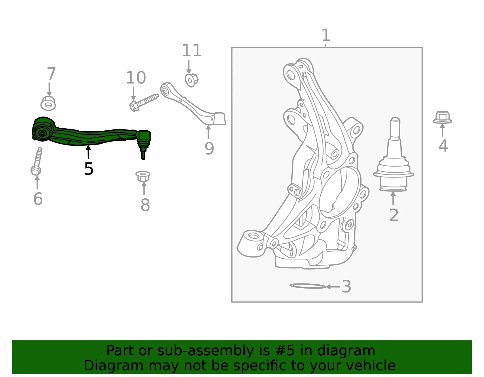 Lower Control Arm -FOR Ford  Explorer Police Interceptor Utility 3.0 V6 2020-