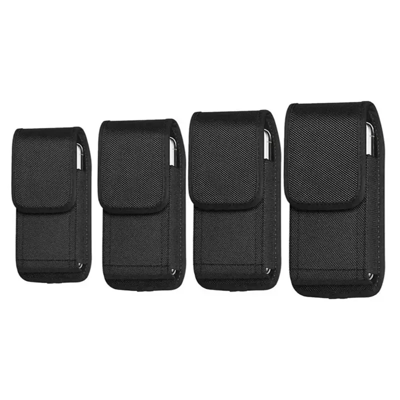 1/2pcs Tactical Cell Phone Pouch with Free D Shaped Buckle Protable Wallet Card Waist Pack Outdoor Sports Nylon Carrying Case