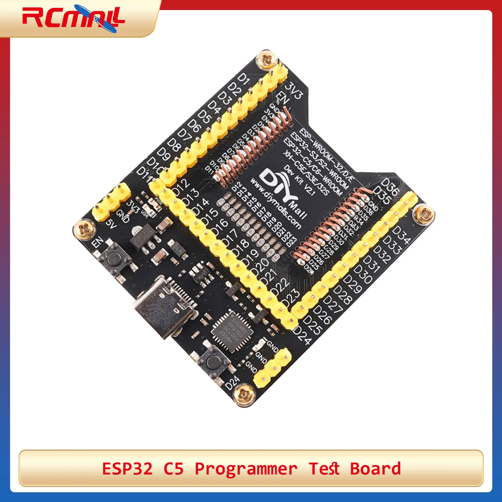 ESP32 C5 Programmer Test Board for ESP W.ROOM ESP32-S3 ESP32-S2 ESP32-C5 ESP32-C6 XH-C5E XH-S3E XH-32S