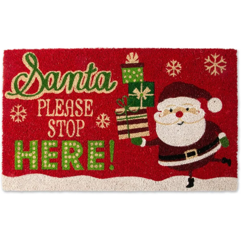 

Outdoor Christmas Door Mat Casual New Fashionable Anti slip Front Gallery Decoration Stop Here Suitable for Living Room Doors