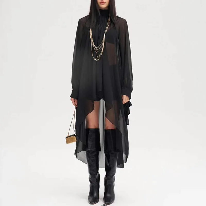 

2025 Summer New Style Simple Style Shirt - Women's Casual Round Neck Loose Strap Designated Mid-Length Top