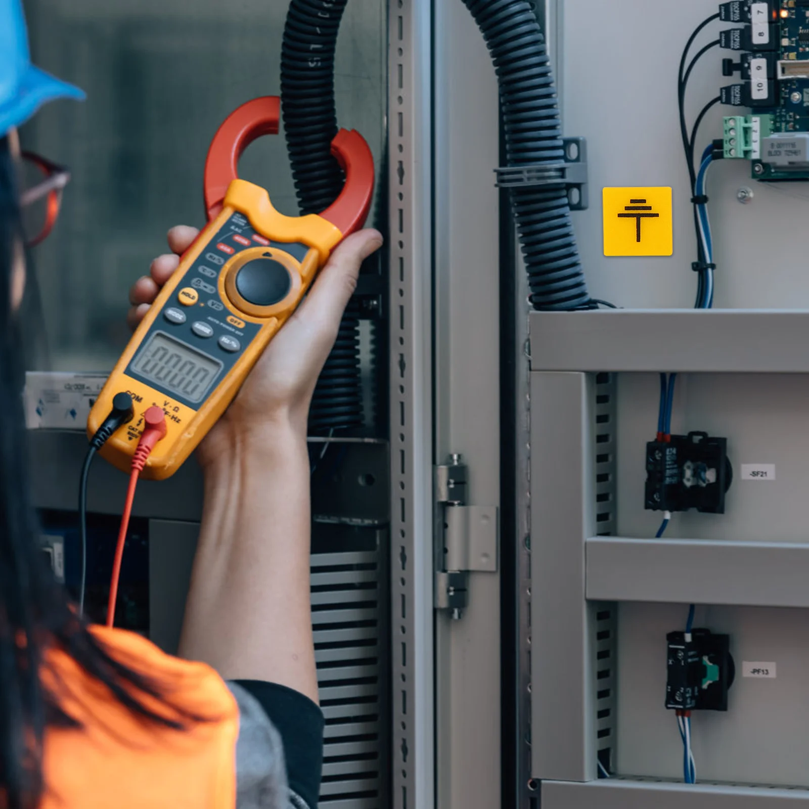 10 Stück Erdungs-Sicherheitsaufkleber, Warnaufkleber aus PC-Material für elektrische Geräte, Warnetiketten und Schilder für elektrische Panels