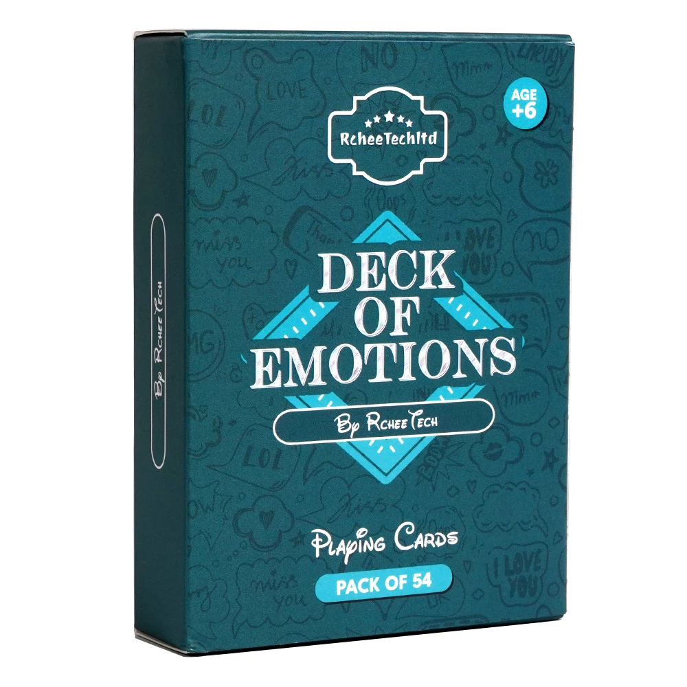 Deck of Emotions 54pcs Playing Cards Which Include Questions About Feelings Strengthens Connections Between Families And Friends