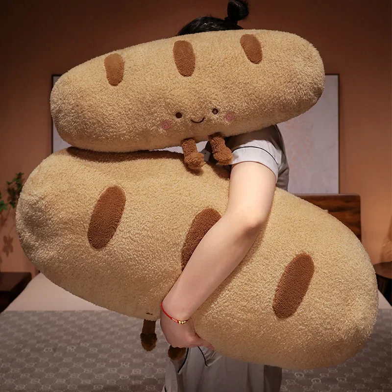 Kawaii French Bread Plush Pillow Stuffed Long Food Plushie Peluche Party Prop Decor Sleeping Companion Gift