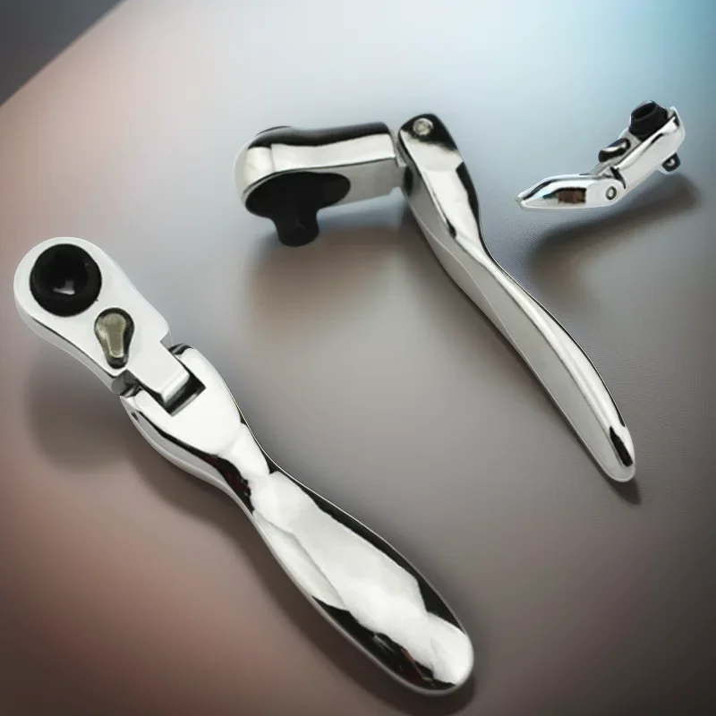 Tête de Touriste 2 en 1, Rotation Rapide à 1/4 °, Mini Cliquet, Ensemble d'Accessoires